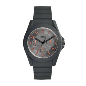 Horlogeband (Band + Kastcombinatie) Fossil FS5221 Onderliggend Silicoon Grijs 21mm